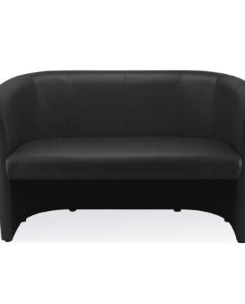 Elegant Sofa i Sort Skindimitation – Fantastisk Tilbud!