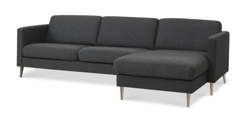 Stilfuld Antracitgrå Chaiselong Sofa - Komfort til Stuen