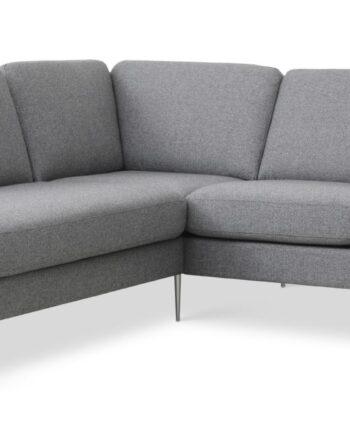 Elegant Grå Sofa med Chaiselong til Stilfuld Afslapning
