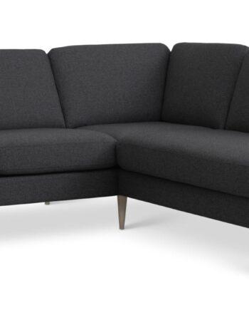 Elegant antracitgrå sofa med chaiselong fra Lexpo Living