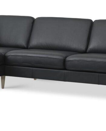Elegant Sort Sofa med Venstre Chaiselong - Lexpo Living