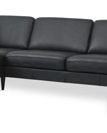 Elegant Sort Sofa med Venstre Chaiselong – Udsalg!