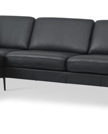 Komfortabel Sort Sofa med Venstre Chaiselong – Udsalg!