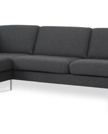Elegant Antracit Sofa med Venstre Chaiselong til Stuen