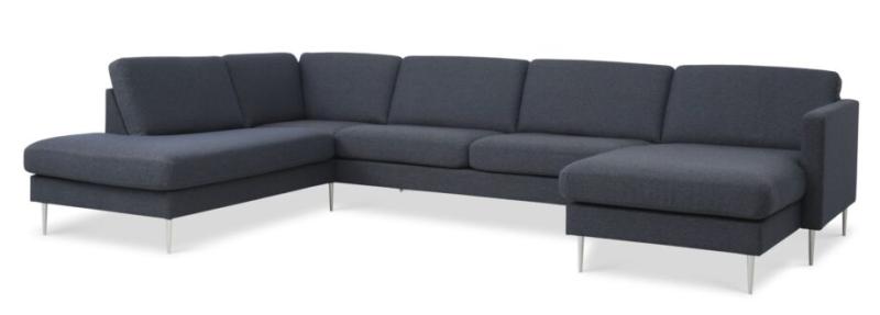 Komfortabel Blå Sofa med Venstre Chaiselong – Black Friday Tilbud