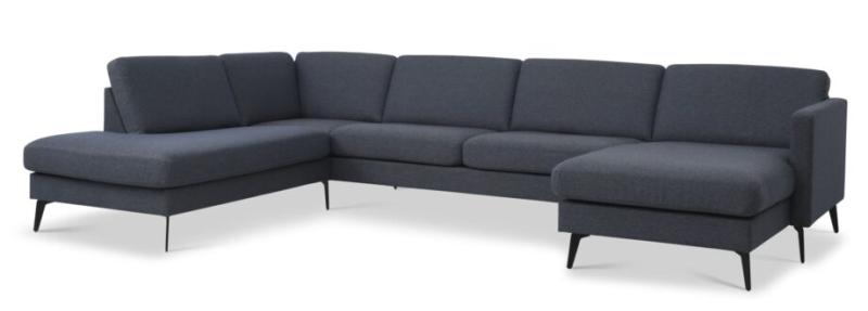 Komfortabel Blå Sofa med Venstre Chaiselong – Lexpo Living