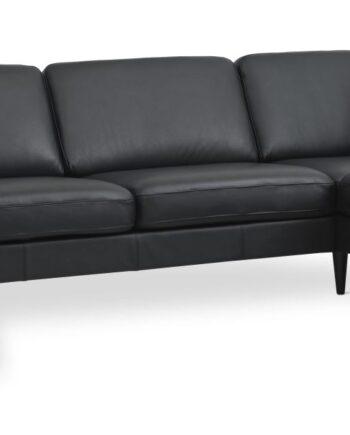 Elegant Sort Sofa med Højre Chaiselong – Lexpo Living