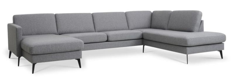 Elegant Grå Sofa med Højre Chaiselong til Stuen