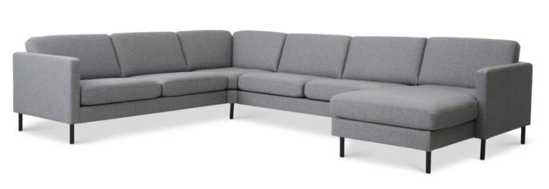 Komfortabel Sofa i Sort Ask og Lys Granitgrå – Udsalg!