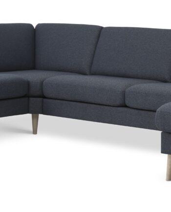 Elegant Blå Sofa i Polyester og Naturtræ – Stilfuld Komfort