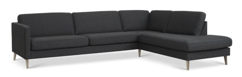 Elegant Antracitgrå Sofa med Højre Chaiselong – Stilfuld Design!