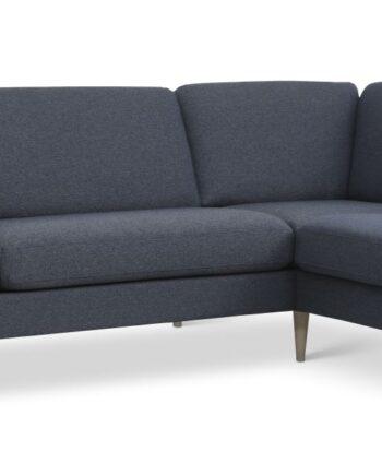Stor Blå Sofa med Højre Chaiselong - Komfort og Elegance
