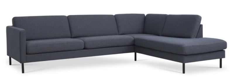 Elegant Navy Blå Sofa med Chaiselong til Dit Hjem