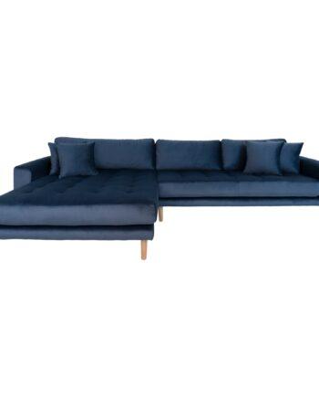 Lido Lounge Sofa i Mørkeblå Velour – Uimodståeligt Tilbud!