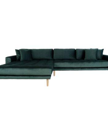 Elegant Grøn Lido Lounge Sofa med Puder til Stuen