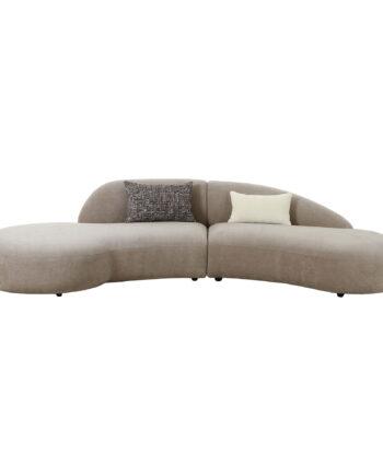 Elegant Chenille Sofa med Puder fra Natur House Nordic
