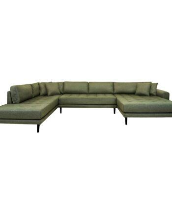 Elegant Grøn Lido Sofa med Åben Ende – Højrevendt Design