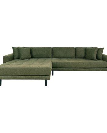 Lido Lounge Sofa – Venstrevendt Olivengrøn med Puder Tilbud