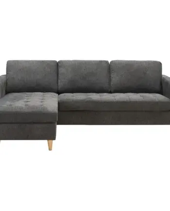 Elegant Mørkegrå Firenze Sofa med Naturtræsben – Stilfuld Komfort