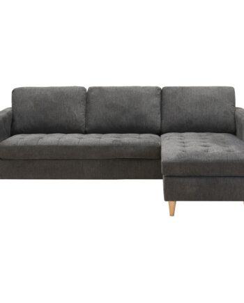 Elegant Mørkegrå Firenze Sofa med Træben til Dit Hjem