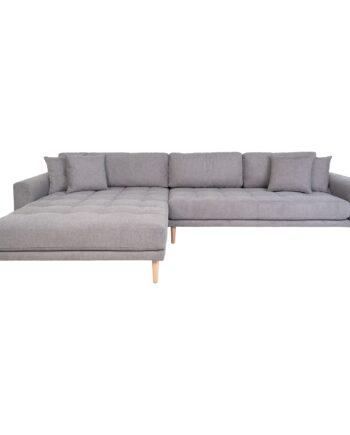 Lysegrå Lido Lounge Sofa med 4 puder – Venstrevendt tilbud!