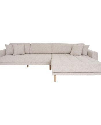 Beige House Nordic Lido Lounge Sofa med 4 puder – Højrevendt