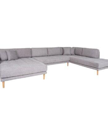 Mørkegrå Lido U-Sofa med Åben Ende – Fantastisk Tilbud!