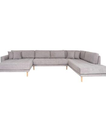 Elegant Grå Lido Sofa med Åben Ende – Stil og Komfort