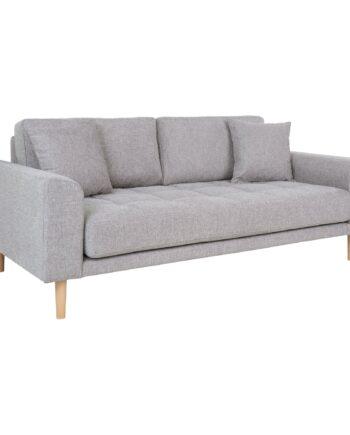 Elegant lysegrå 3-personers sofa – stilfuld komfort!