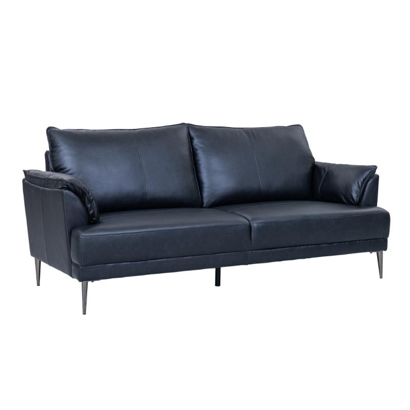Elegant Sort Jazz Sofa i Okselæder til 2 – Black Friday Tilbud!