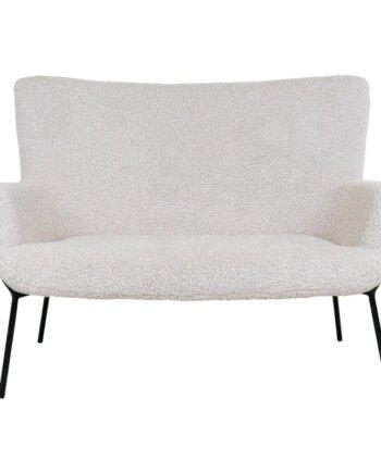 Elegant 2-Personers Sofa i Hvid Kunstlæder - Black Friday!