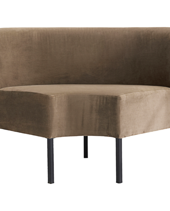 Elegant sandfarvet hjørnesofa i velour fra House Doctor