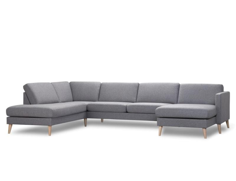 Elegant U-Sofa med Chaiselong – Ideel til Dit Hjem!
