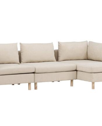 Beige Zero Sofa med Chaiselong - Elegant Indretningstilbud