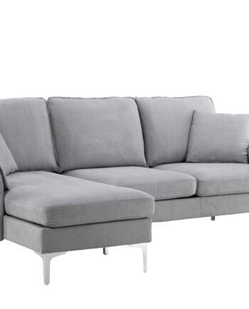 Elegant Grå Toulouse Sofa med Chaiselong til Stuen