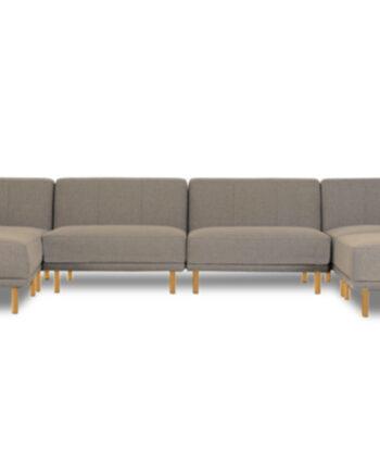 Fleksibel Paris Chaiselongsofa med 6 Moduler og Træben