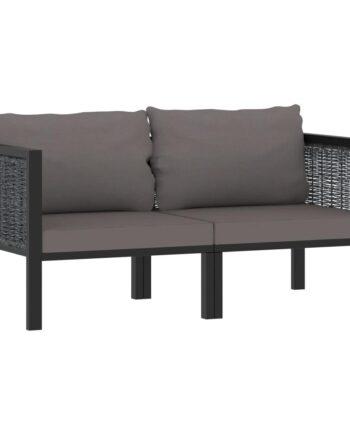 Elegant 3-Personers Sofa i Antracitgrå - Indendørs & Udendørs