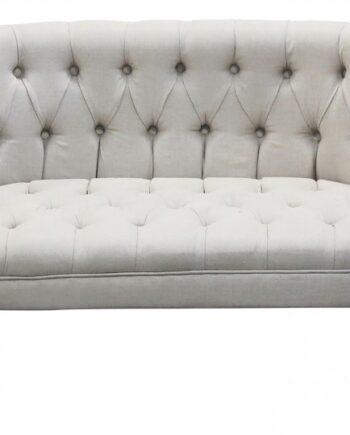 Elegant 2-Personers Hør Sofa – Fransk Design Tilbud
