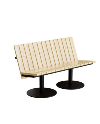 Cirkum Sofa med Høj Ryg – Elegant Sort Stålunderstel