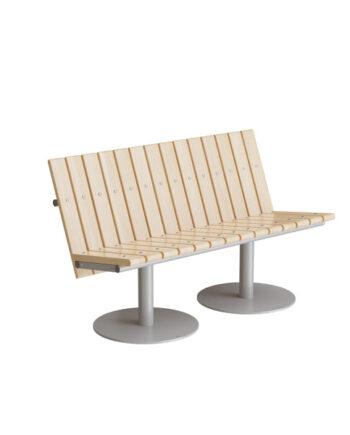 Cirkum Sofa med Høj Ryg og Stålunderstel – Grå Elegance