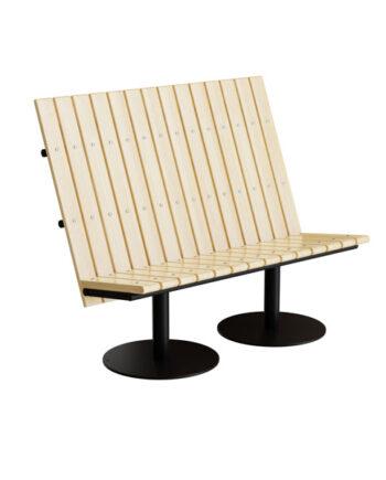 Elegant Cirkum Sort Sofa med Høj Ryg – Komfort til Dit Hjem