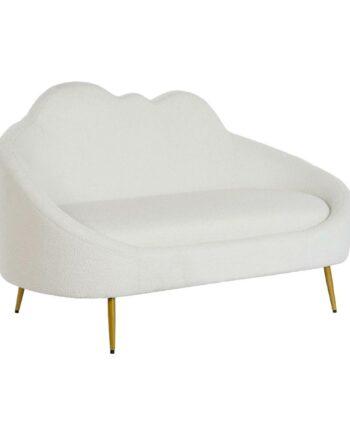 Elegant Scandi Sofa i Hvid og Sennep til Dit Hjem