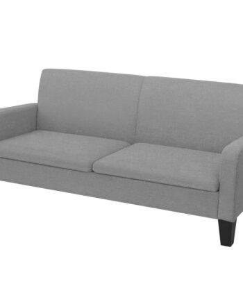 Elegant lysegrå 3-personers sofa – Stilfuld komfort!