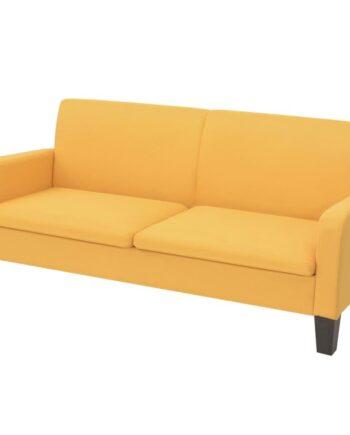 Elegant 3-personers gul sofa – Stilfuld til stuen