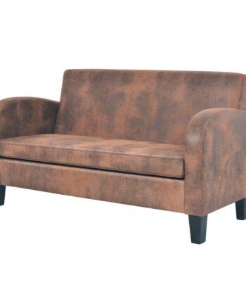 Elegant 2-personers sofa i ruskind – Fantastisk tilbud!
