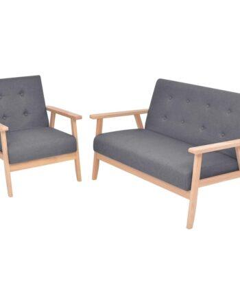 Elegant Mørkegrå Sofa Sæt – Stilfuld Indretning Tilbud!