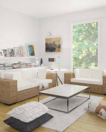Elegant Brun Rattan Sofasæt - Stilfuld Indretning til Hjemmet