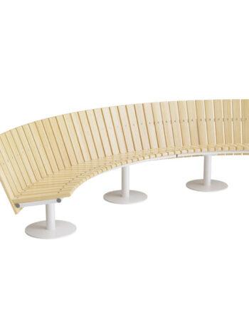 Elegant Hvid Cirkum Sofa med Buet Design - Black Friday Tilbud