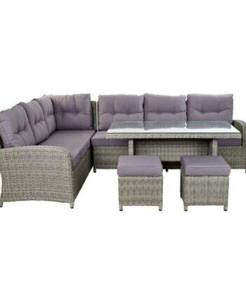 Elegant Sofa- og Spisebordssæt til Haven – Udsalg!
