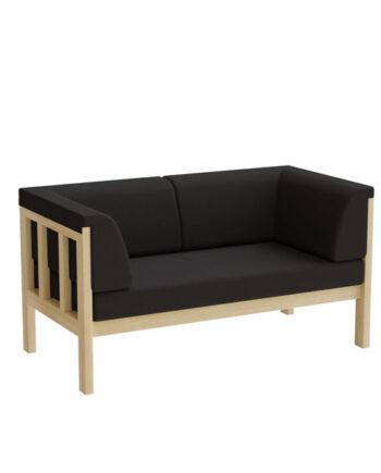 Elegant 3-personers Sofa Poker i Sort – Stilfuld Komfort